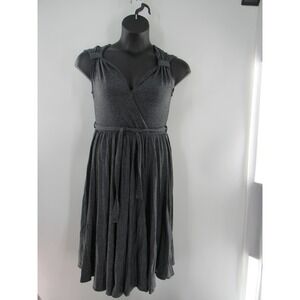 ZOE & SAM Women's Grey Wrap Belted Midi Dress Extra Small XS